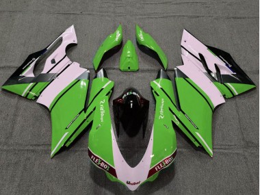 Buy 2015-2017 White Green Glossy Black Unibat Flex-Box OEM Style Ducati 959 1299 Motorcycle Fairings UK