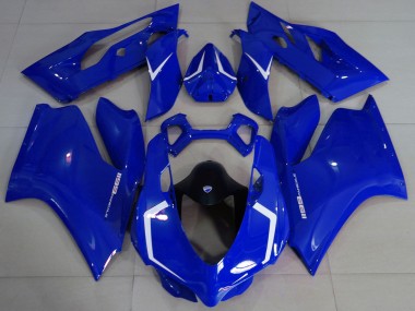 Buy 2011-2014 Glossy Blue White Ducati 1199 Motorcycle Fairings UK