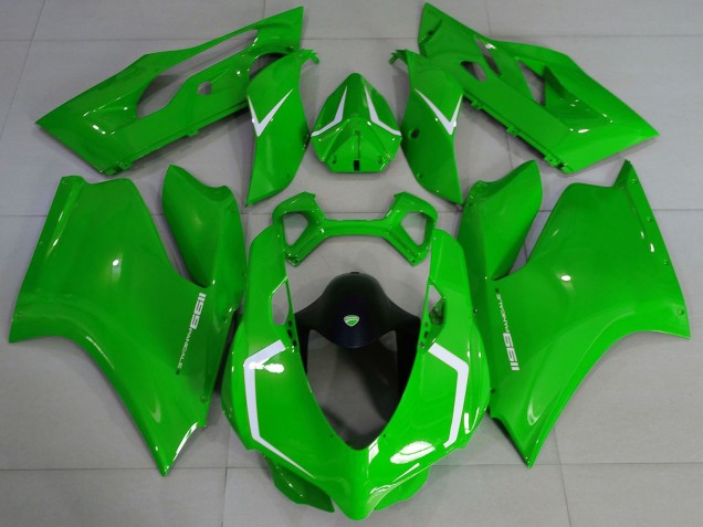 2011-2014 Glossy Green White Ducati 1199 Motorcycle Fairings UK