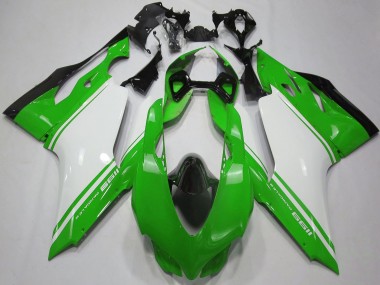 Buy 2011-2014 Glossy Green White Black Ducati 1199 Motorcycle Fairings UK