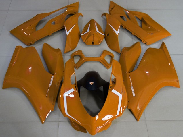 2011-2014 Brown White Ducati 1199 Motorcycle Fairings UK