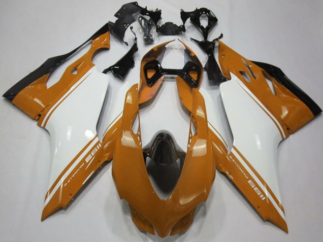 2011-2014 Brown White Black Ducati 1199 Motorcycle Fairings UK