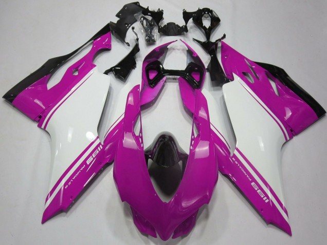 2011-2014 Pink White Black Ducati 1199 Motorcycle Fairings UK