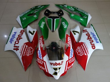Buy 2011-2014 White Red Green Fiamm 7 Ducati 899 1199 Motorcycle Fairings UK