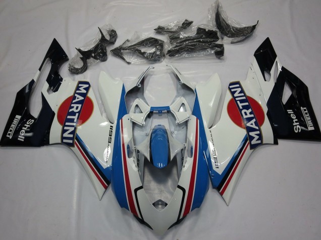 2011-2014 White Light Blue Red Black Martini Ducati 1199 Motorcycle Fairings UK