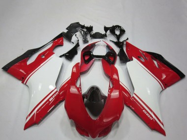 Buy 2011-2014 White Red Black OEM Style Ducati 1199 Motorcycle Fairings UK