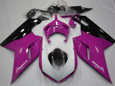 Buy 2007-2014 Pink White Glossy Black Ducati 1098 Motorcycle Fairings UK