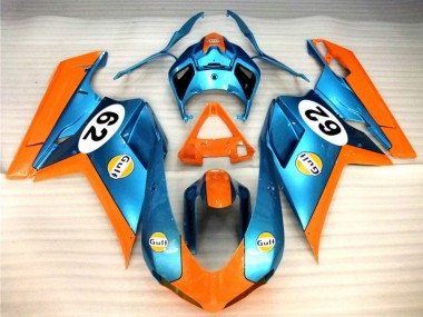 Buy 2007-2014 Orange Blue Gulf 62 Ducati 848 1098 1198 Motorcycle Fairings UK