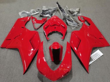Buy 2007-2014 Glossy Red Plain Ducati 848 1098 1198 Motorcycle Fairings UK