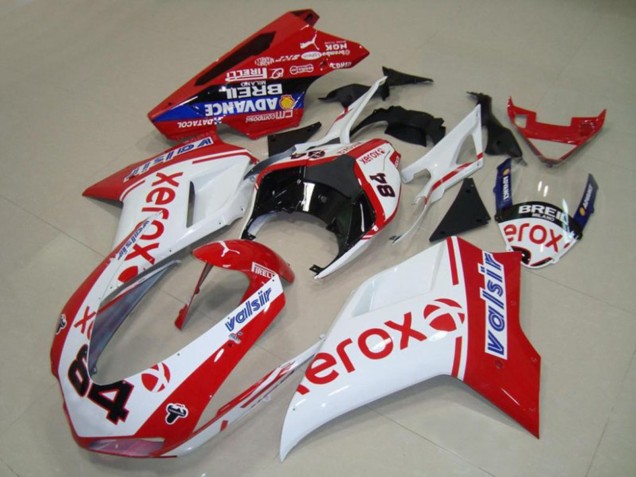 2007-2014 White Red Blue Glossy Black Valsir Xerox 84 Ducati 848 1098 1198 Motorcycle Fairings UK