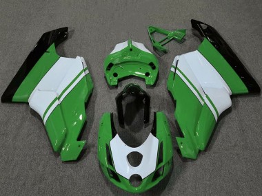 Buy 2003-2004 White Green Glossy Black Ducati 749 999 Motorcycle Fairings UK