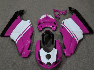 Buy 2003-2004 White Pink Glossy Black Ducati 749 999 Motorcycle Fairings UK