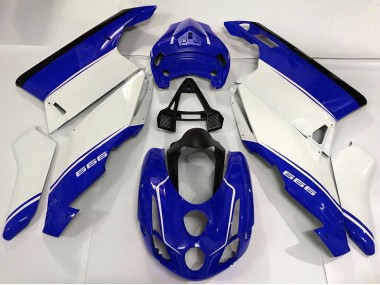 Buy 2003-2004 White Blue Black Ducati 999 Motorcycle Fairings UK