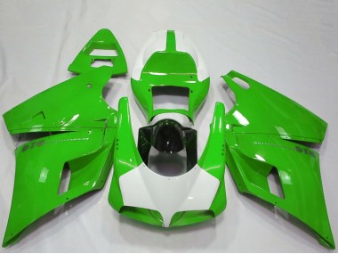 Buy 1993-2005 Green White Glossy Black Performance Ducati 916 Motorcycle Fairings UK