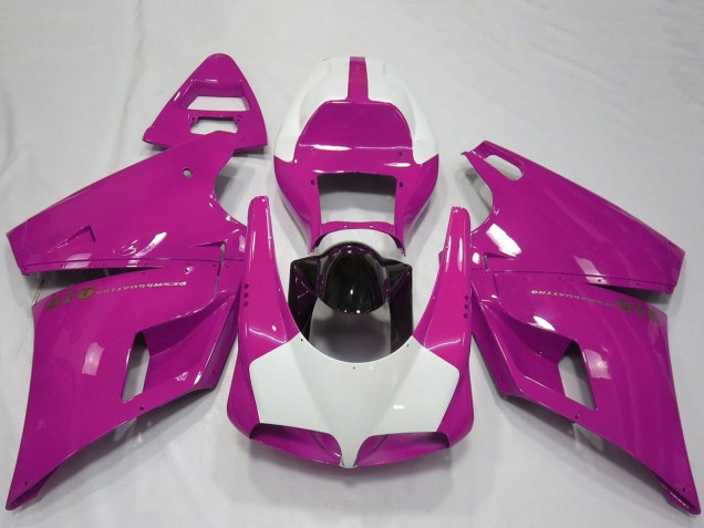 1993-2005 Pink White Glossy Black Performance Ducati 916 Motorcycle Fairings UK