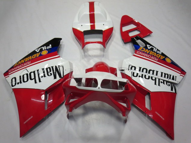1993-2005 White Red Glossy Black Marlboro Ducati 748 916 996 998 Motorcycle Fairings UK