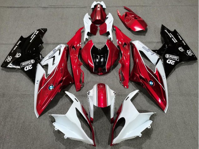 2017-2018 White Red Glossy Black BMW S1000RR Motorcycle Fairings UK