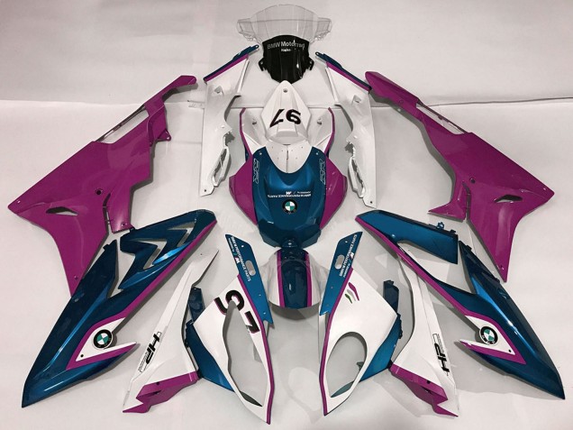 2009-2014 White Purple Blue BMW S1000RR Motorcycle Fairings UK