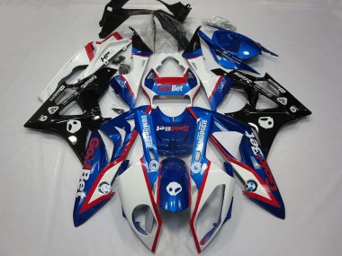 Buy 2009-2014 White Red Blue Glossy Black GoldBet HP BMW S1000RR Motorcycle Fairings UK