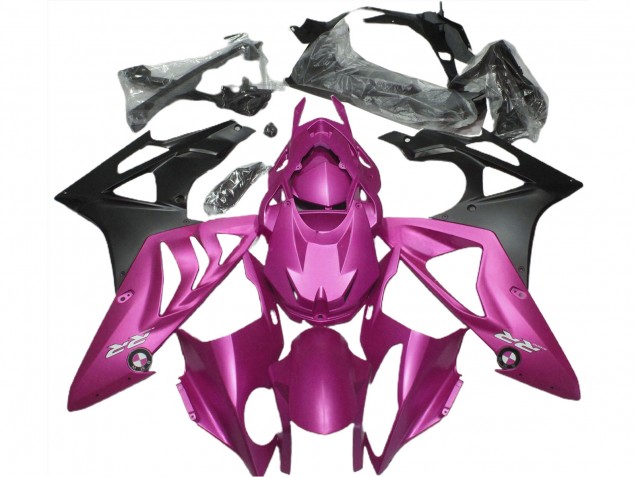 2009-2014 Hot Pink Matte Black BMW S1000RR Motorcycle Fairings UK