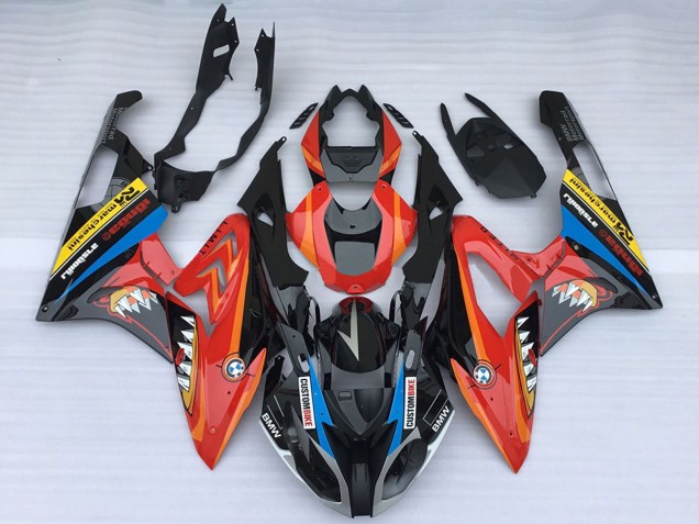 2015-2016 Red Glossy Black Shark BMW S1000RR Motorcycle Fairings UK