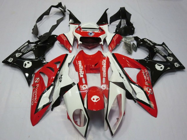 2009-2014 White Red Glossy Black BMW S1000RR Motorcycle Fairing UK