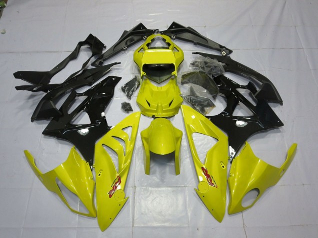 2009-2014 Yellow Glossy Black BMW S1000RR Motorcycle Fairings UK