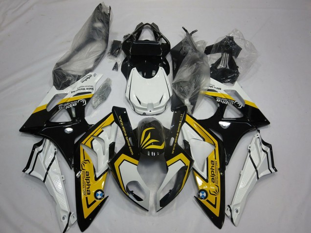 2009-2014 White Yellow Glossy Black BMW S1000RR Motorcycle Fairings UK