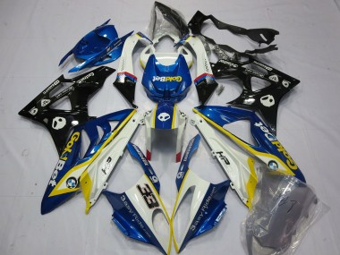 Buy 2009-2014 White Yellow Blue Glossy Black GoldBet 33 BMW S1000RR Motorcycle Fairings UK