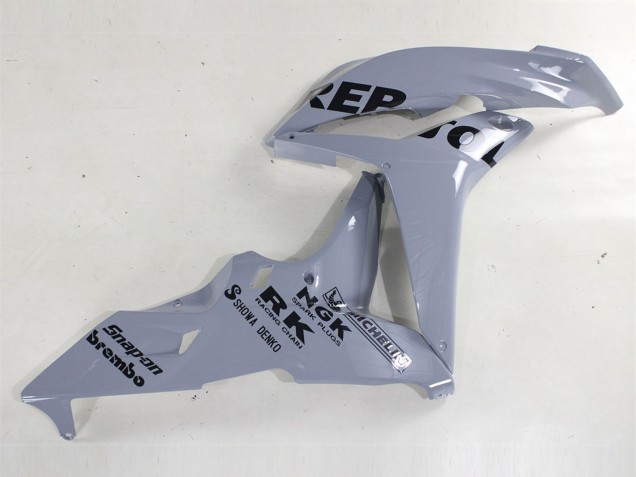 2007-2008 Nardo Grey Black Repsol Honda CBR600RR Motorcycle Fairings UK