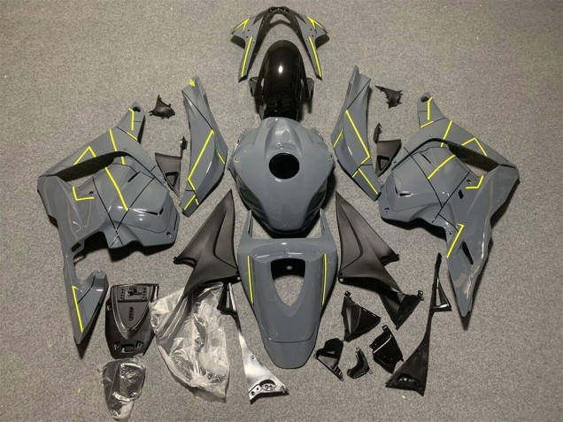 2009-2012 Dark Nardo Grey Yellow Honda CBR600RR Motorcycle Fairings UK