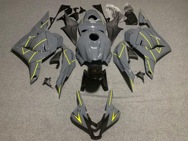 2009-2012 Dark Nardo Grey Yellow Honda CBR600RR Motorcycle Fairings UK