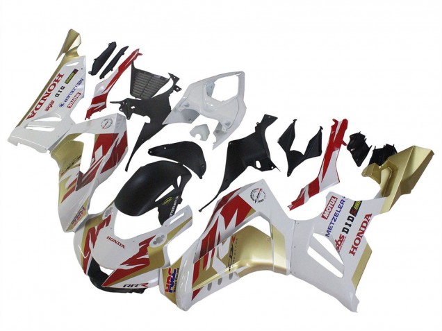 2020-2023 White Red Gold Motul HRC Honda CBR1000RR-R Motorcycle Fairings UK