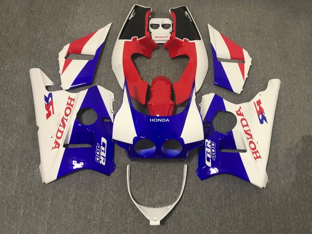 1987-1989 White Red Blue Honda CBR400RR NC23 Motorcycle Fairing UK