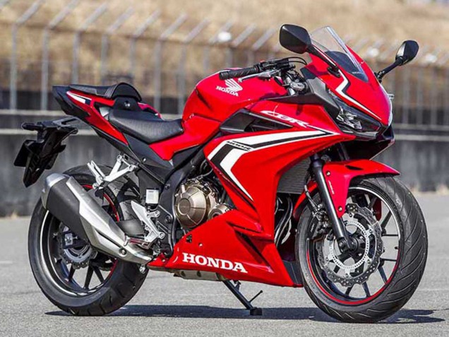 2022 Red White Glossy Black Stripe Honda CBR400R Motorcycle Fairings UK