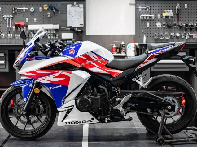 2022 White Red Blue Honda CBR400R Motorcycle Fairing UK