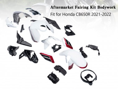 Buy 2019-2022 White Black Red Honda CB650R Motorcycle Fairings UK