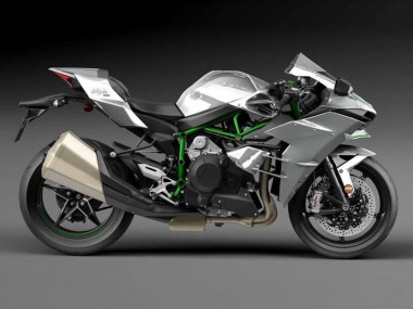Buy 2015-2022 Silver Kawasaki Ninja H2 Motorcycle Fairings UK