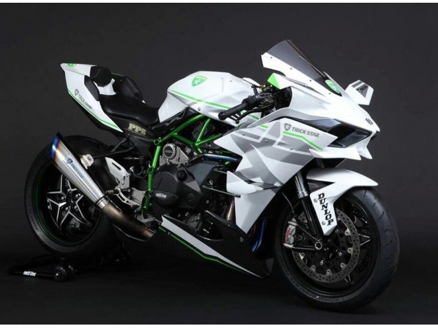 2015-2022 White Silver Green Kawasaki Ninja H2 Motorcycle Fairings UK