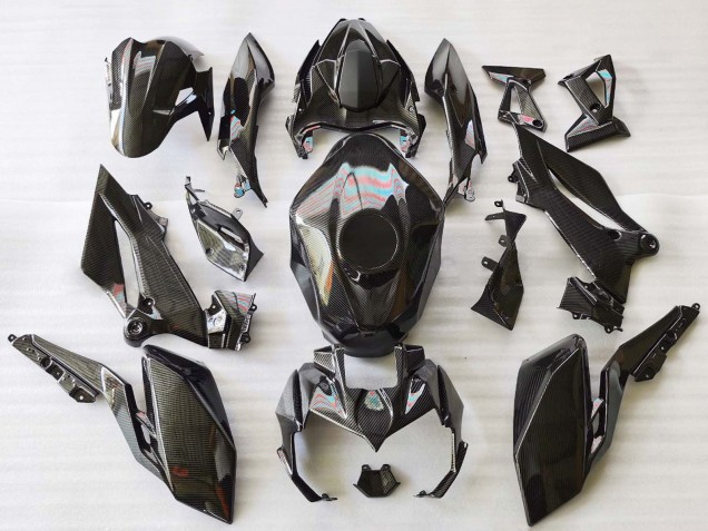 2018-2024 Black Carbon Fiber Kawasaki Z400 Motorcycle Fairings UK