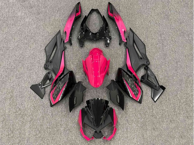 2018-2024 Matte Black Bright Pink Kawasaki Z400 Motorcycle Fairings UK