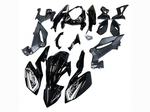 2018-2024 Glossy Black Kawasaki Z400 Motorcycle Fairings UK