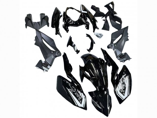 2018-2024 Glossy Black Kawasaki Z400 Motorcycle Fairings UK