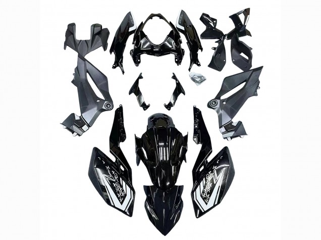 2018-2024 Glossy Black Kawasaki Z400 Motorcycle Fairings UK