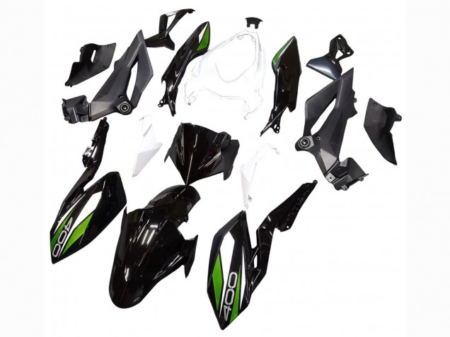 2018-2024 White Glossy Black Green Kawasaki Z400 Motorcycle Fairings UK