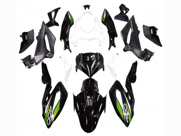 2018-2024 White Glossy Black Green Kawasaki Z400 Motorcycle Fairings UK