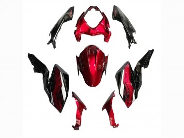 Buy 2018-2024 Candy Red Glossy Black Kawasaki Z400 Motorcycle Fairings UK