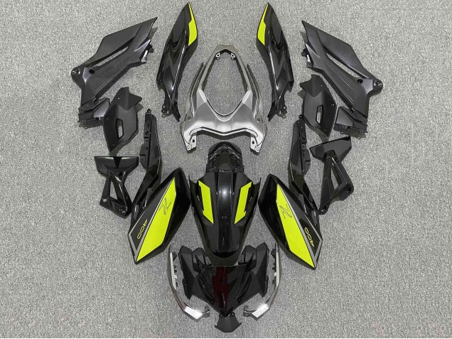 2018-2024 Matte Black Yellow Kawasaki Z400 Motorcycle Fairings UK