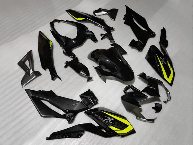 2018-2024 Black Yellow Kawasaki Z400 Motorcycle Fairings UK