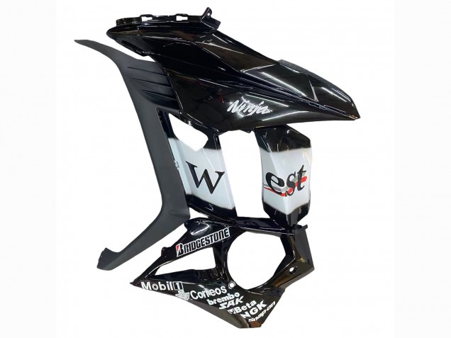 2010-2016 Glossy Black Gold White Mobil West Kawasaki Z1000SX Motorcycle Fairings UK